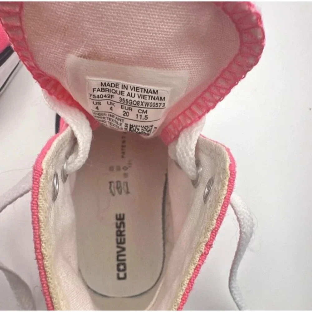 Converse Chuck Taylor All Star High Top Sneakers Pink Toddler Size 4